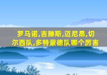 罗马诺,吉滕斯,迈尼昂,切尔西队,多特蒙德队哪个厉害